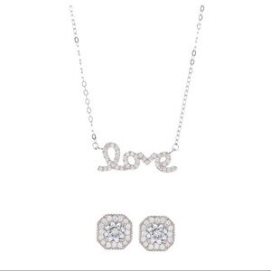 ADORNIA | Love Pendant + Earring Set